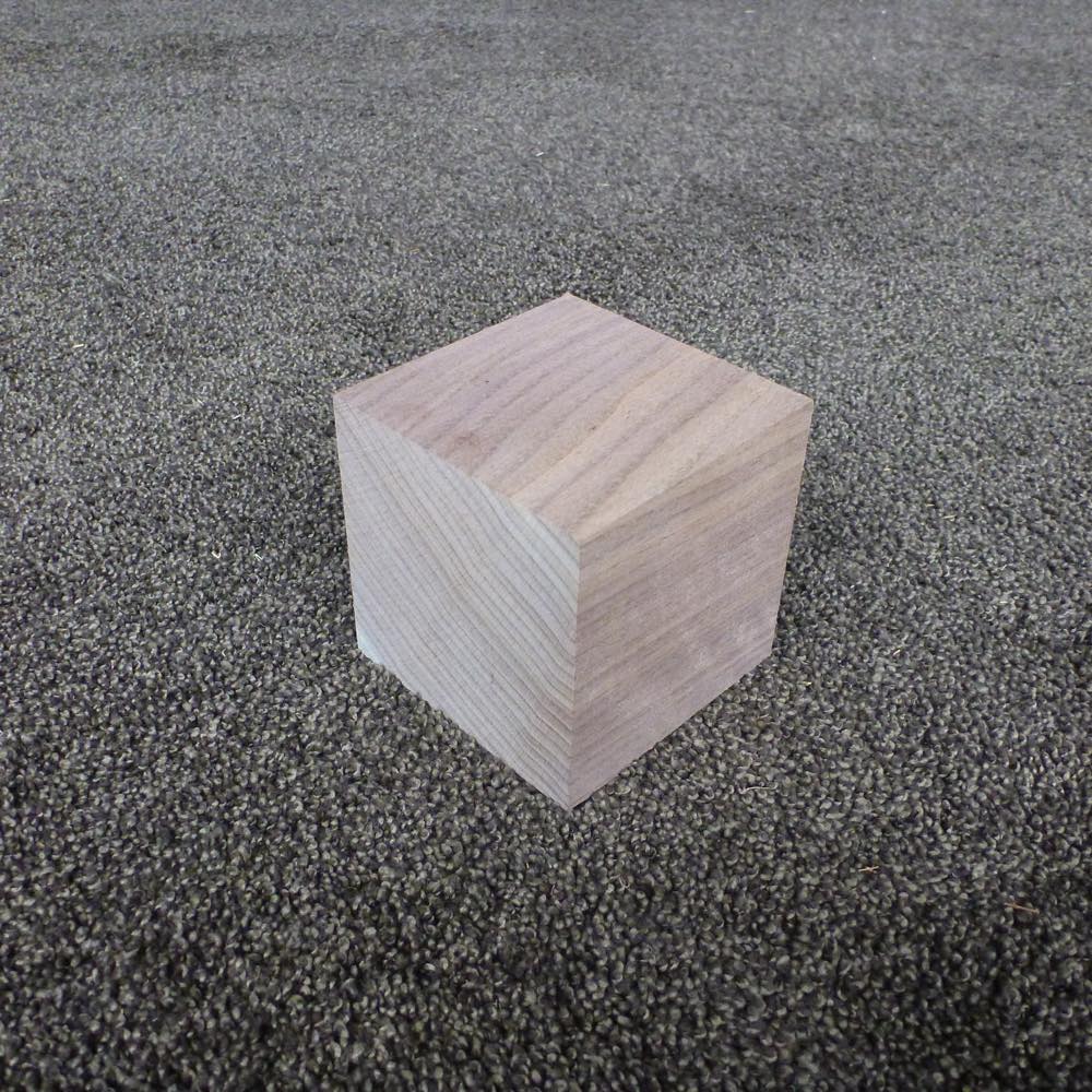 ウォールナット 立方体 75×75×75 (仕上げ加工済み商品)