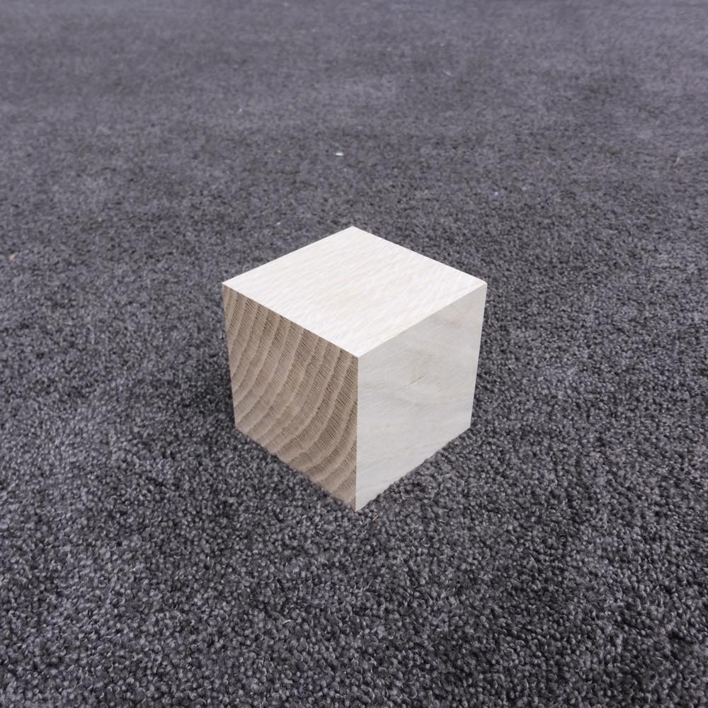 ホワイトオーク 立方体 70×70×70 (仕上げ加工済み商品)