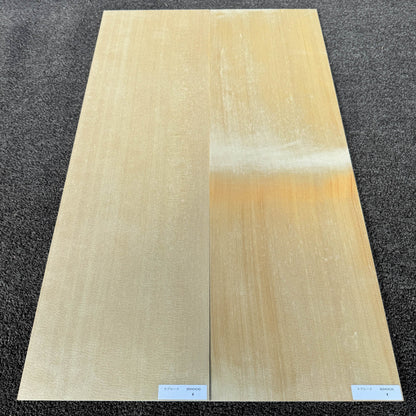 スプルース楽器材 ギター トップ用 スプルース 長さ800mm×厚み5mm×巾240mm