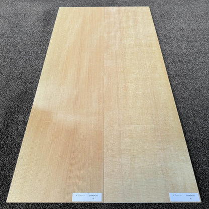 スプルース楽器材 ギター トップ用 スプルース 長さ800mm×厚み4mm×巾200mm