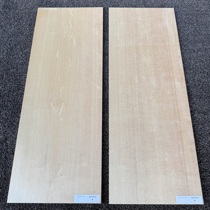 スプルース楽器材 ギター トップ用 スプルース 長さ600mm×厚み4mm×巾220mm