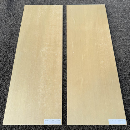 スプルース楽器材 ギター トップ用 スプルース 長さ600mm×厚み3mm×巾210mm